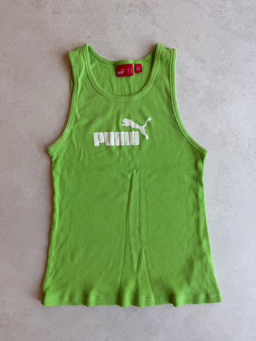 PUMA women’s Green Ribbed Tank Top XL